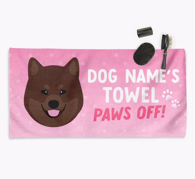 Paws Off Personalized Towel for your {breedFullName}